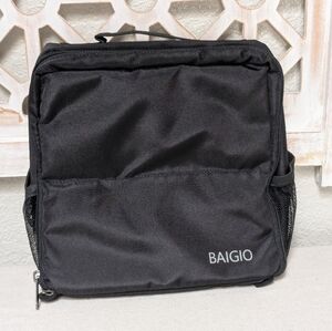 NWOT Baigio camera case soft sided black hook & loop adjustable inserts inside